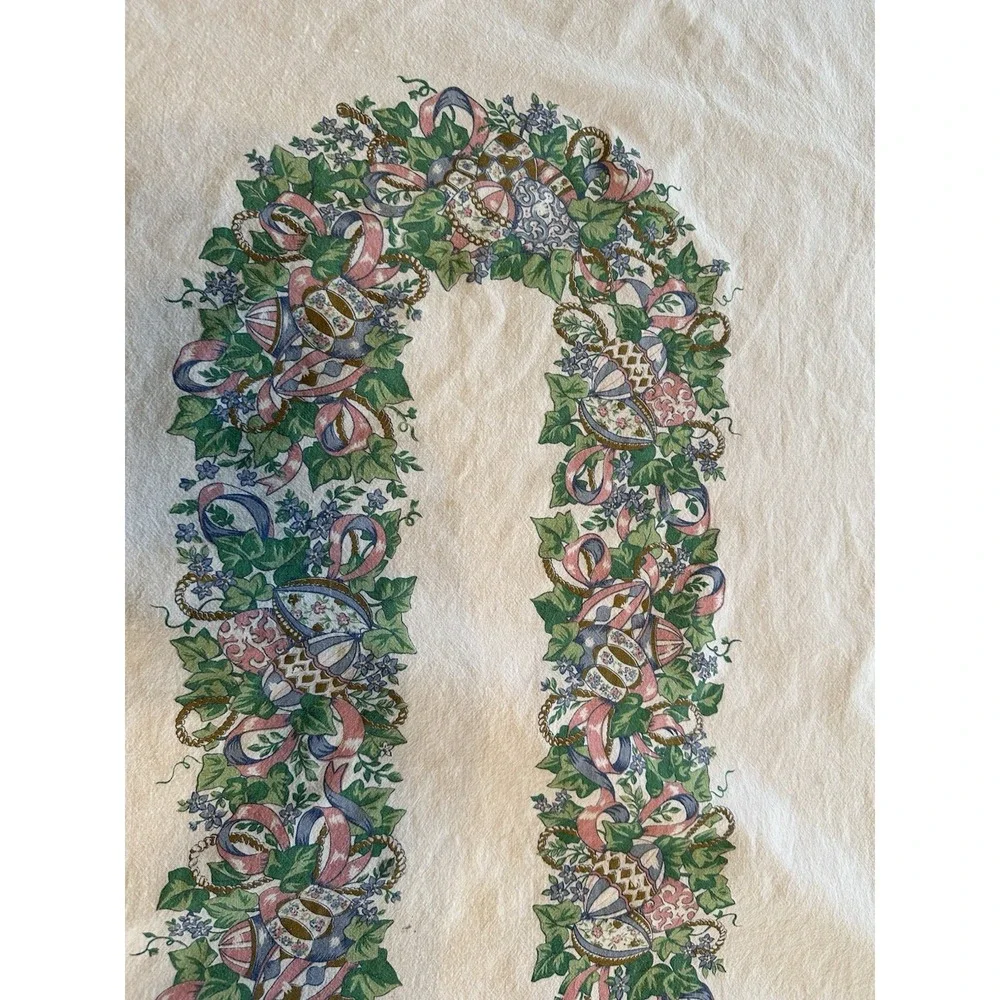 Easter Egg Tablecloth Pastel Vtg 91